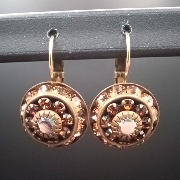 Liz Palacios Swarovski rondelle drop earrings - Picture 1 of 6